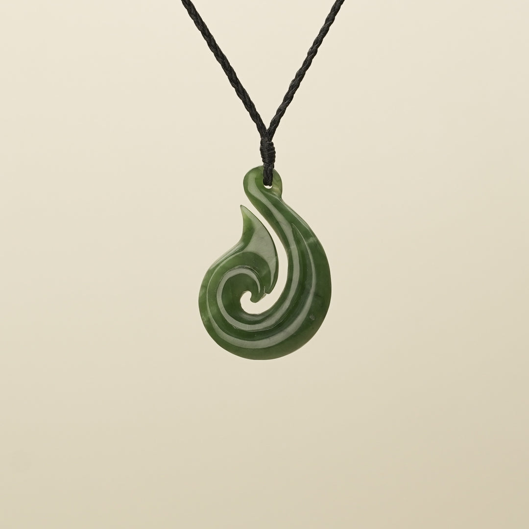 Medium Large Hei Matau Pounamu Pendant