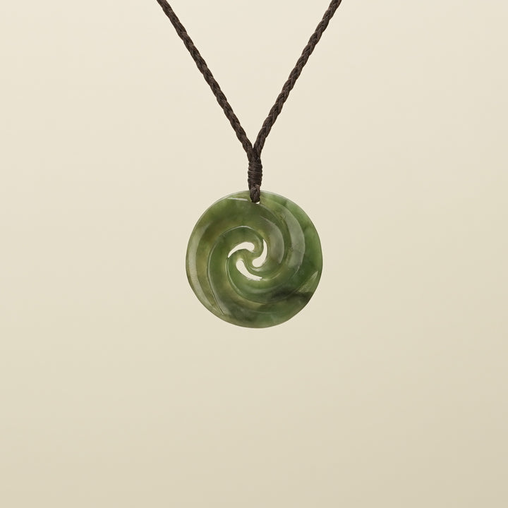 Medium Flower Double Koru Pounamu Pendant