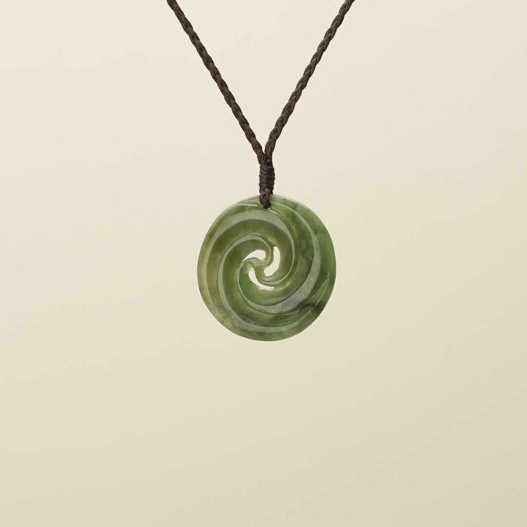 Medium Flower Double Koru Pounamu Pendant