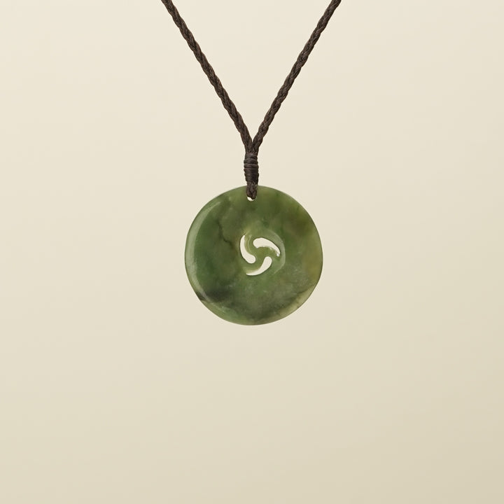 Medium Flower Double Koru Pounamu Pendant