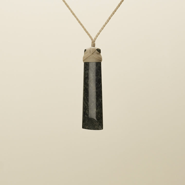 Tangiwai Bowenite Large Toki Pounamu Pendant