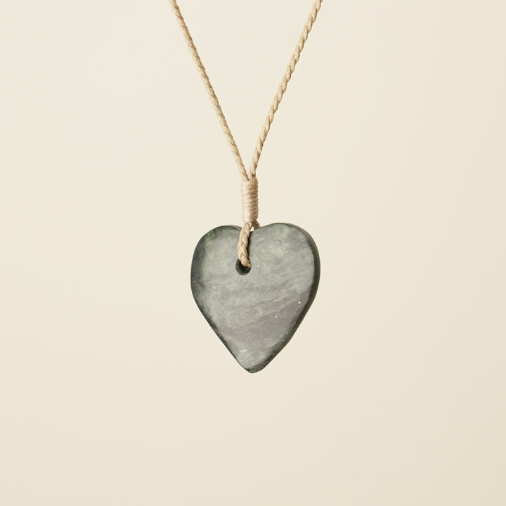 Manawa Heart Kawakawa Pounamu Small – Medium Pendant