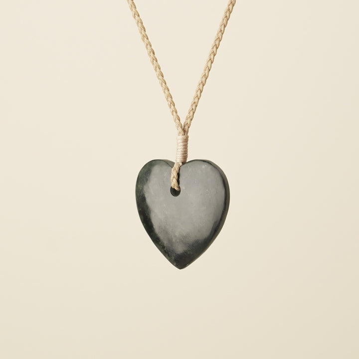 Manawa Heart Kawakawa Pounamu – Small Medium Pendant