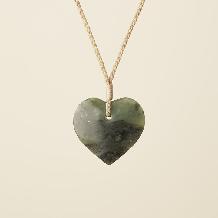 Manawa Heart – Hapopo Pounamu Small Medium Pendant