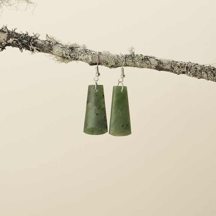 Kahurangi Drop Pounamu Earrings 33mm
