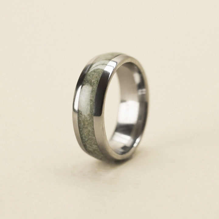 Pounamu Tungsten Carbide Band Ring 8mm