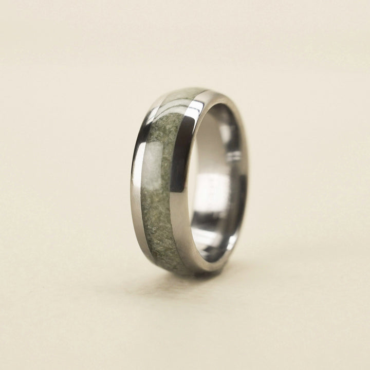 Pounamu Tungsten Carbide Band Ring 8mm