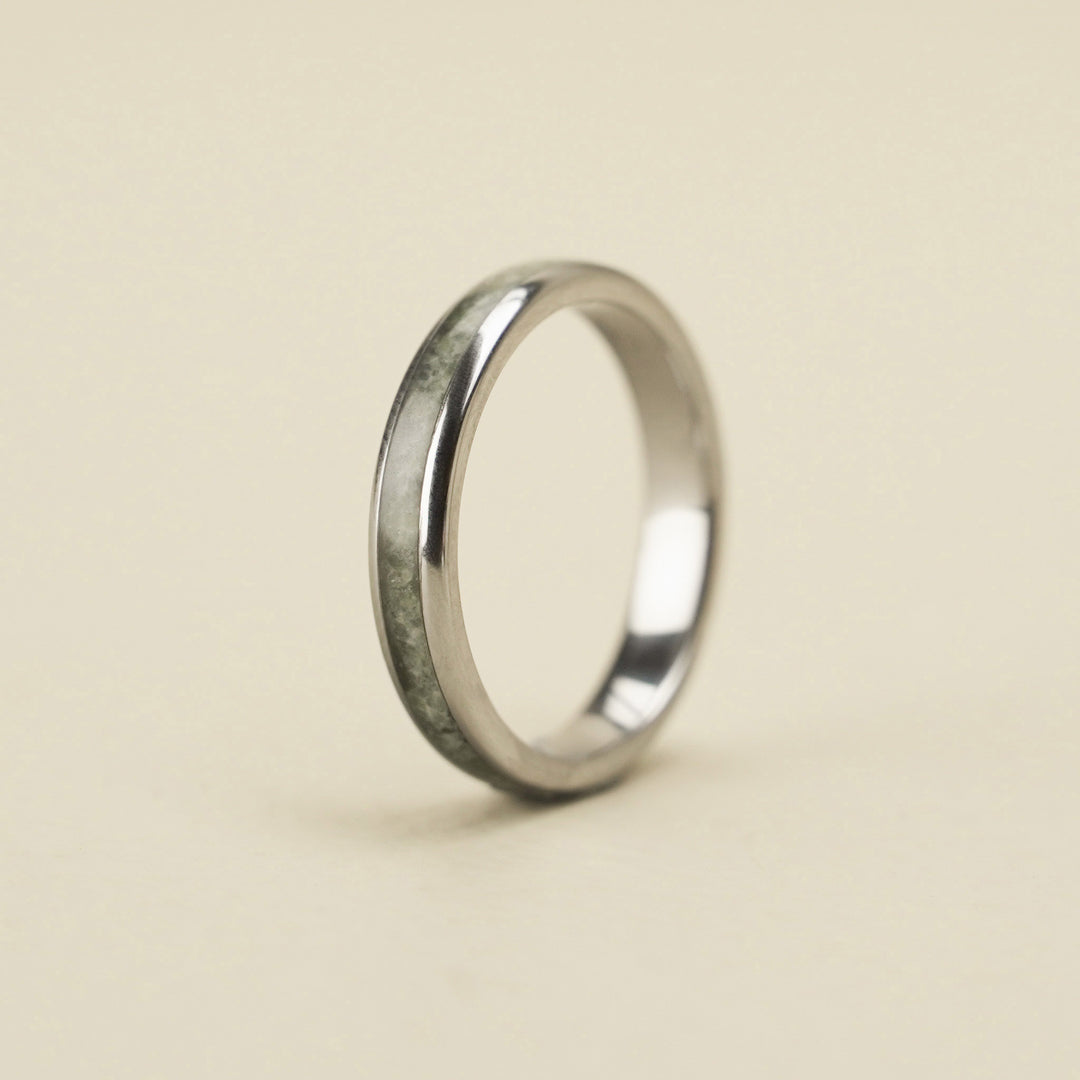 Pounamu Tungsten Carbide Band Ring 4mm