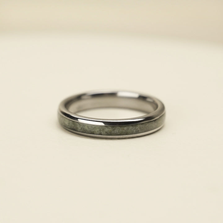 Pounamu Tungsten Carbide Band Ring 4mm