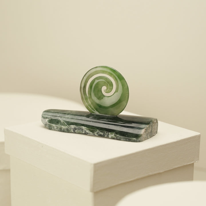 Small Greenstone Koru Sculpture
