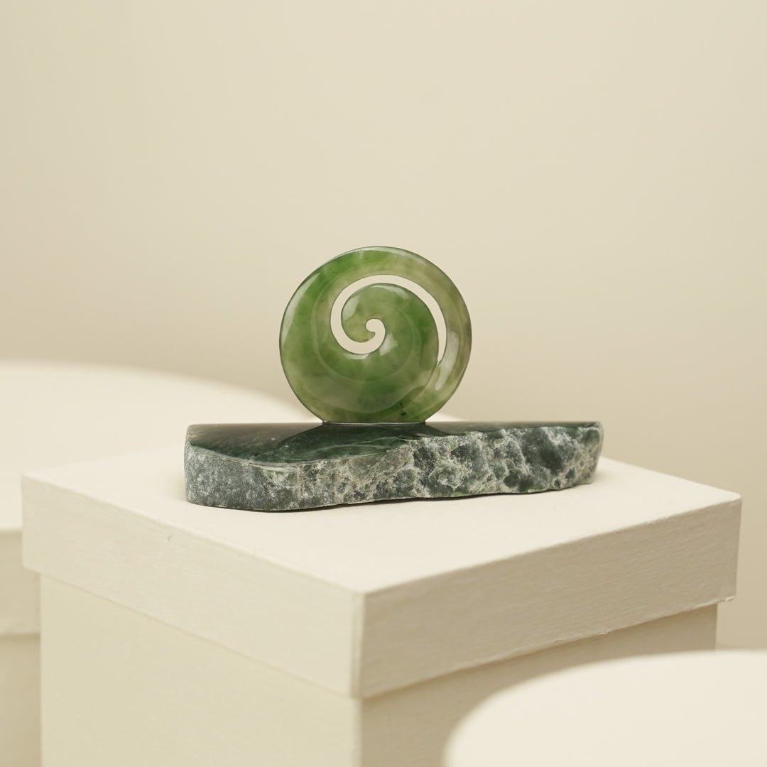 Small Greenstone Koru Sculpture