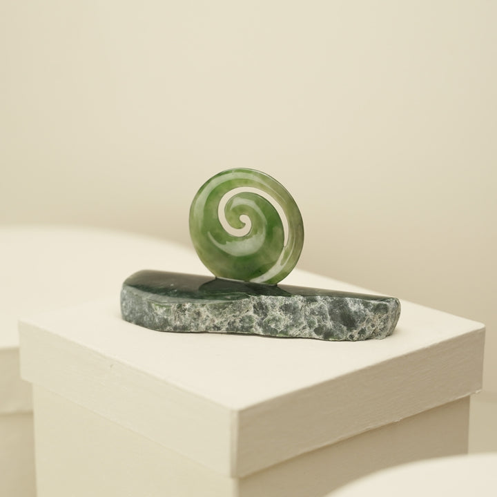 Small Greenstone Koru Sculpture