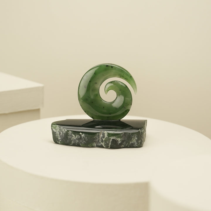 Small Greenstone Koru Sculpture