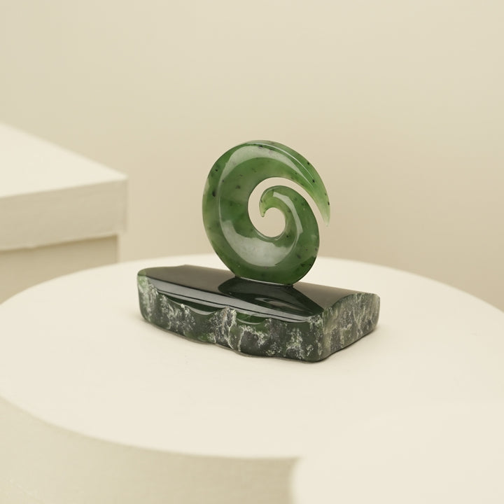 Small Greenstone Koru Sculpture