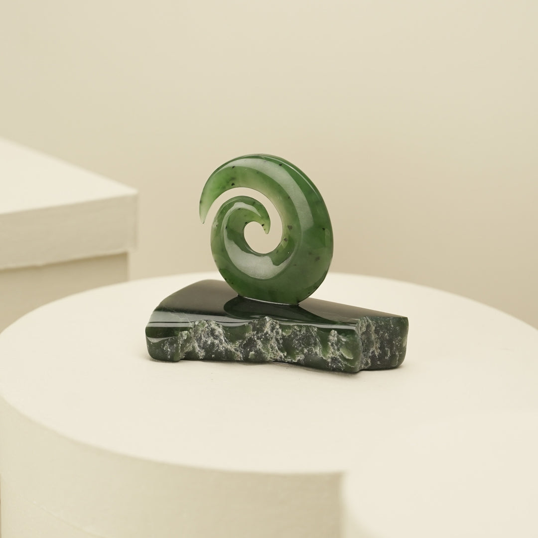 Small Greenstone Koru Sculpture