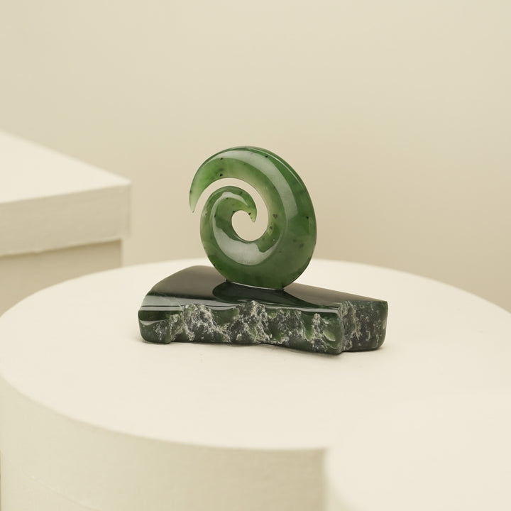 Small Greenstone Koru Sculpture