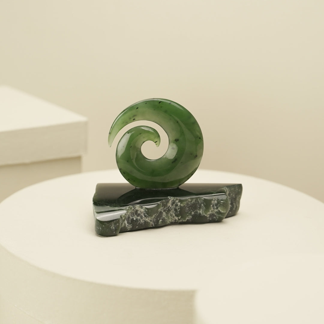 Small Greenstone Koru Sculpture