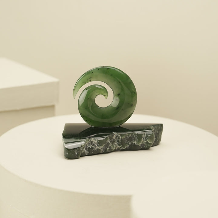 Small Greenstone Koru Sculpture