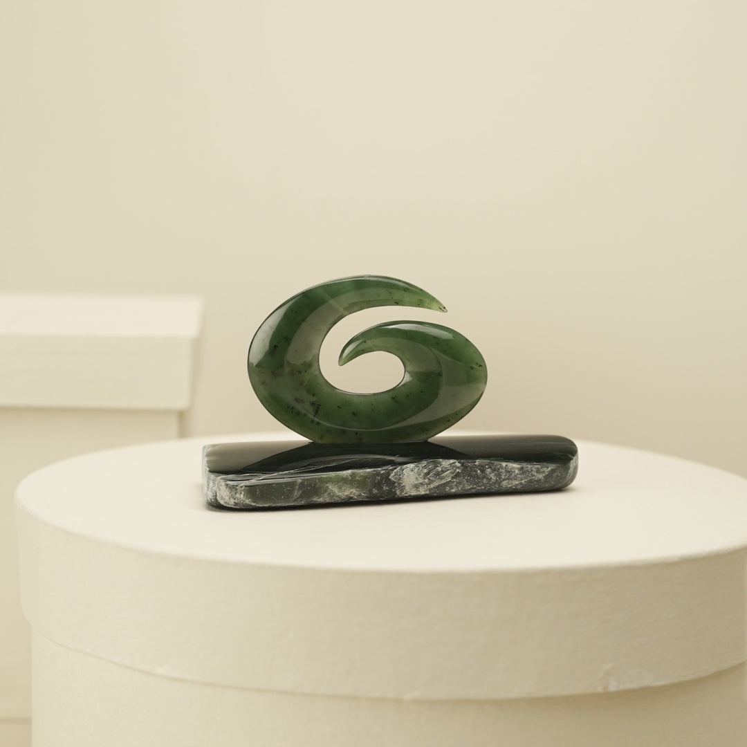 Small Greenstone Koru Sculpture