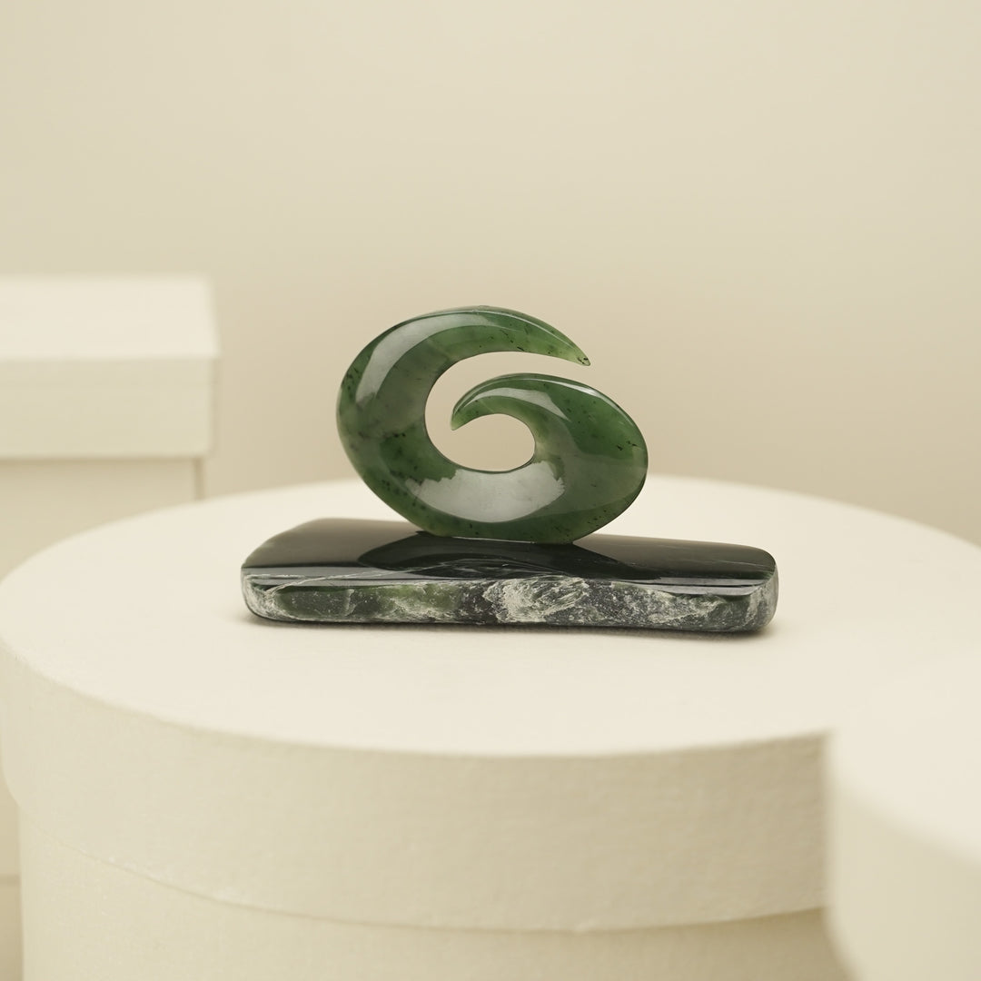Small Greenstone Koru Sculpture