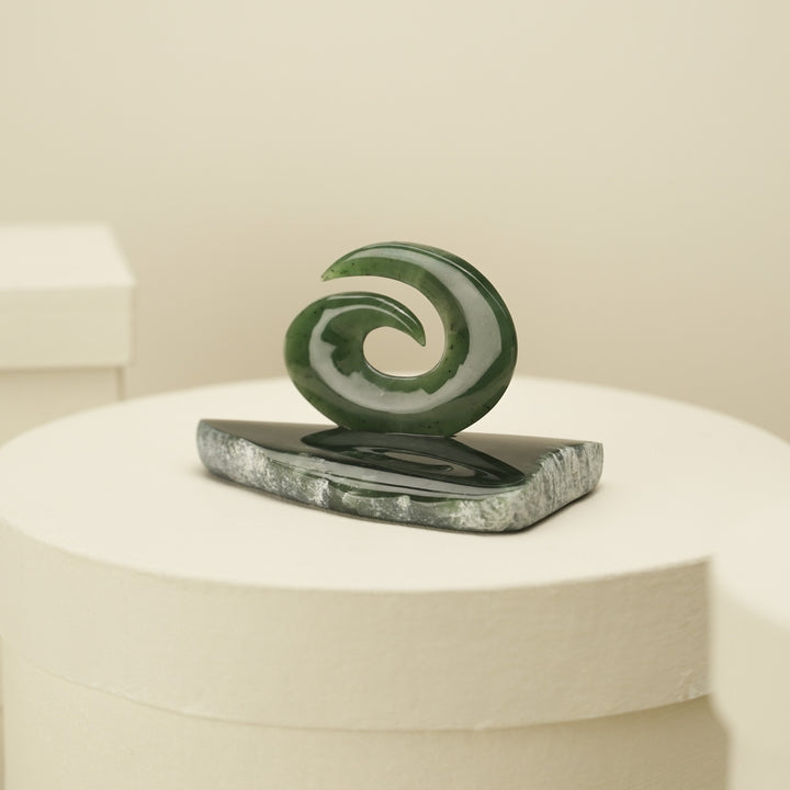 Small Greenstone Koru Sculpture