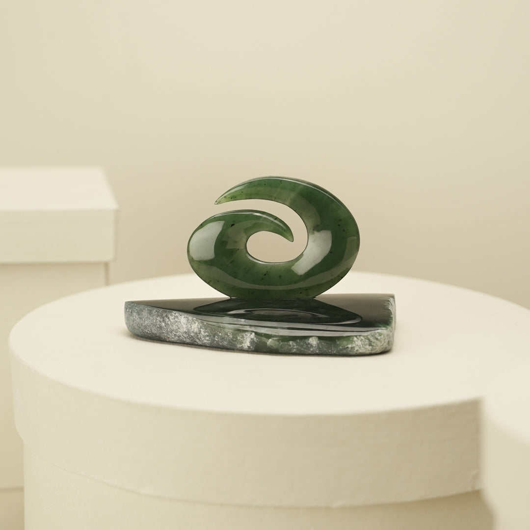 Small Greenstone Koru Sculpture