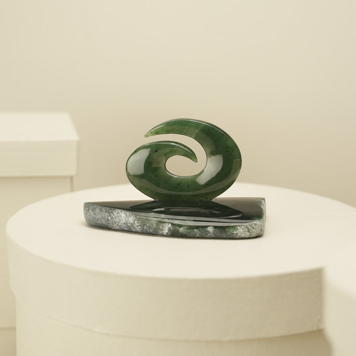 Small Greenstone Koru Sculpture