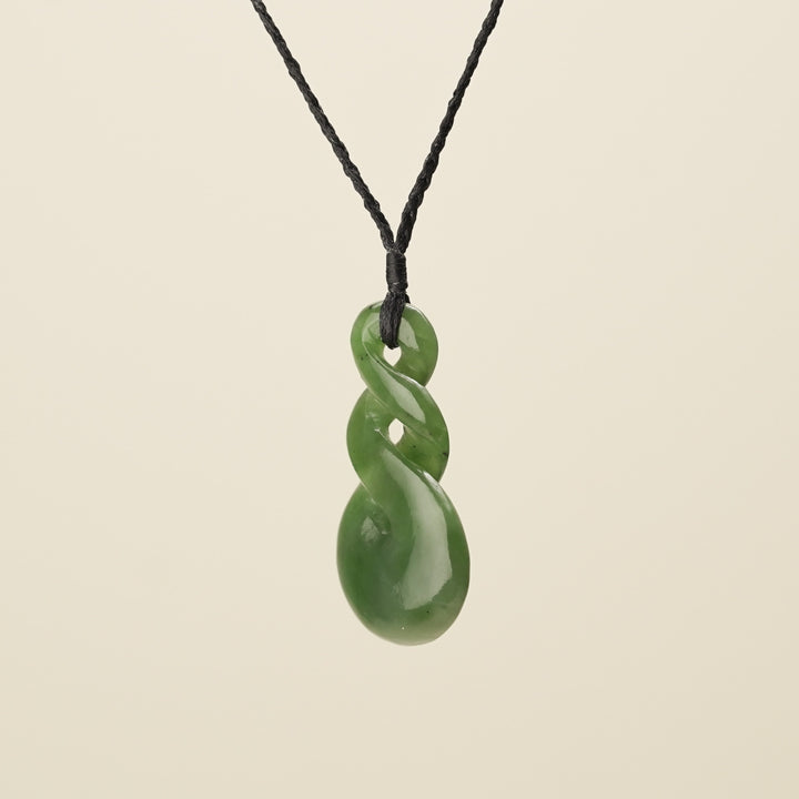Double Pikorua Twist Pounamu – Large
