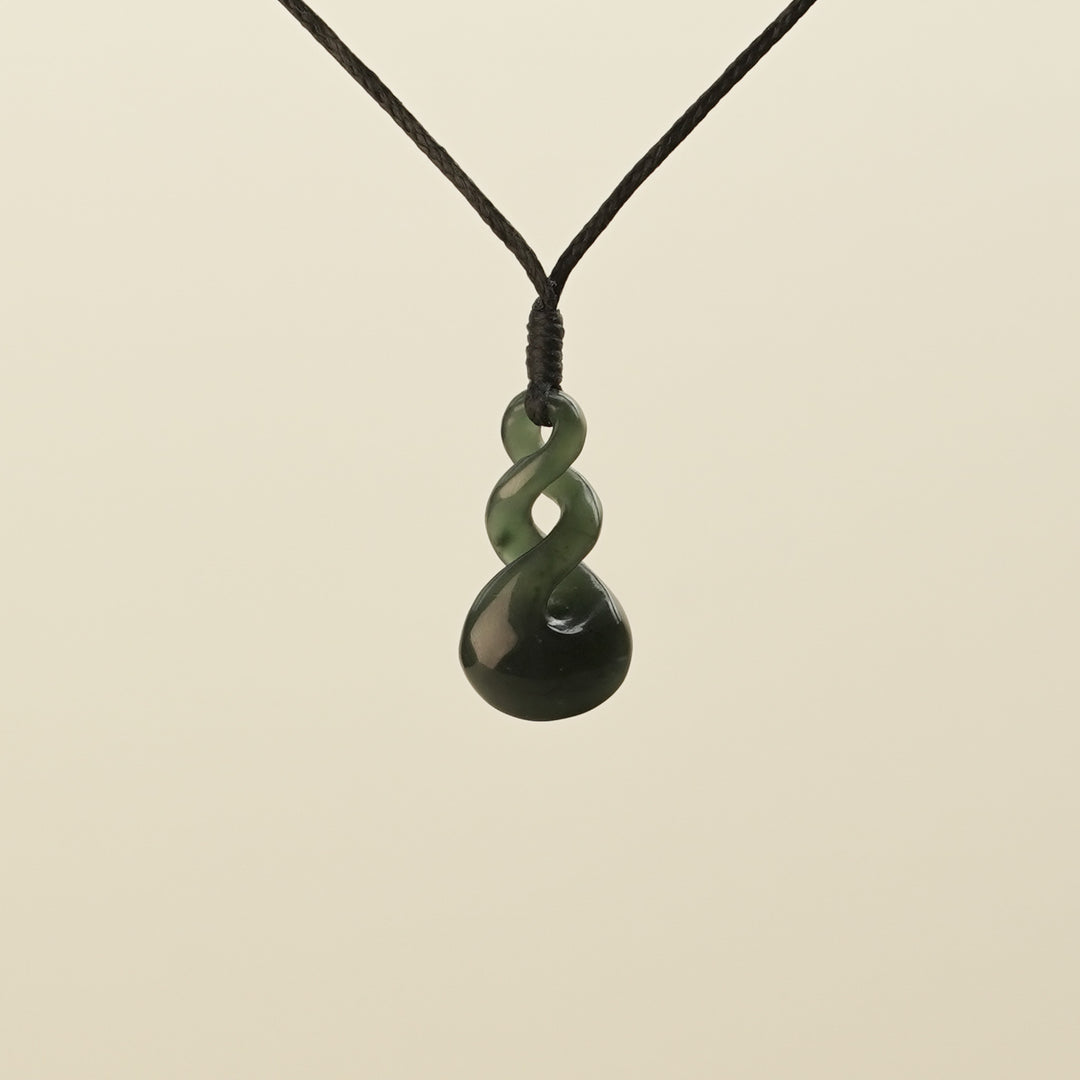 Pikorua Double Twist Extra Small Greenstone Pendant
