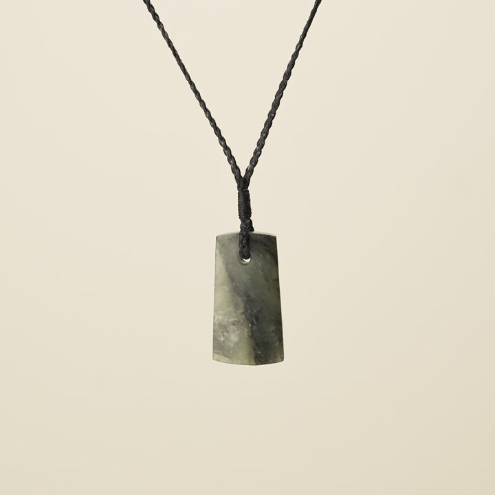Toki Kōkopu Pounamu Small Pendant, Black Binding