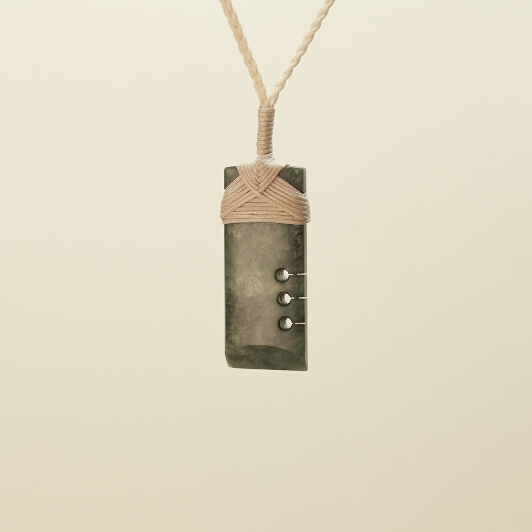 Notched Toki Kawakawa Small Pounamu Pendant