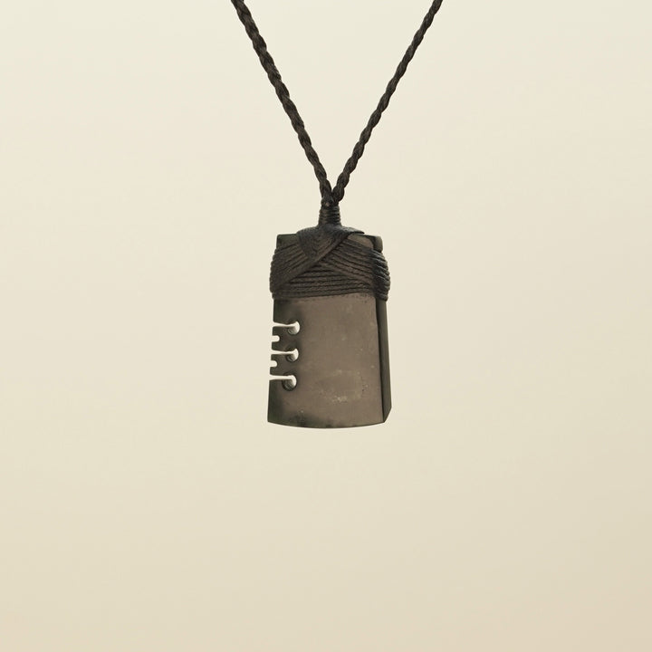 Notched Toki Kawakawa Small Pounamu Pendant