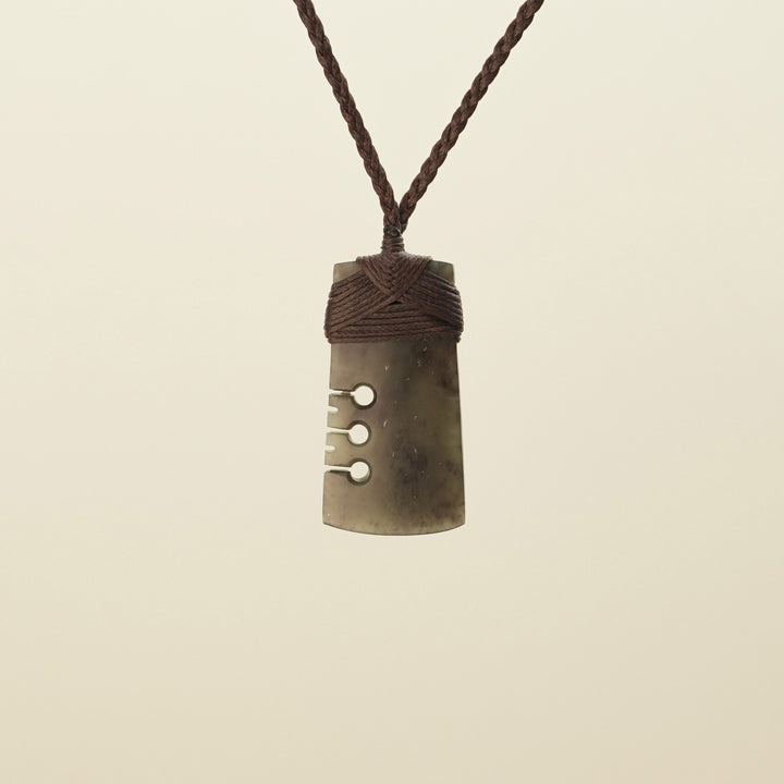 Notched Toki Kahurangi Small Pounamu Pendant