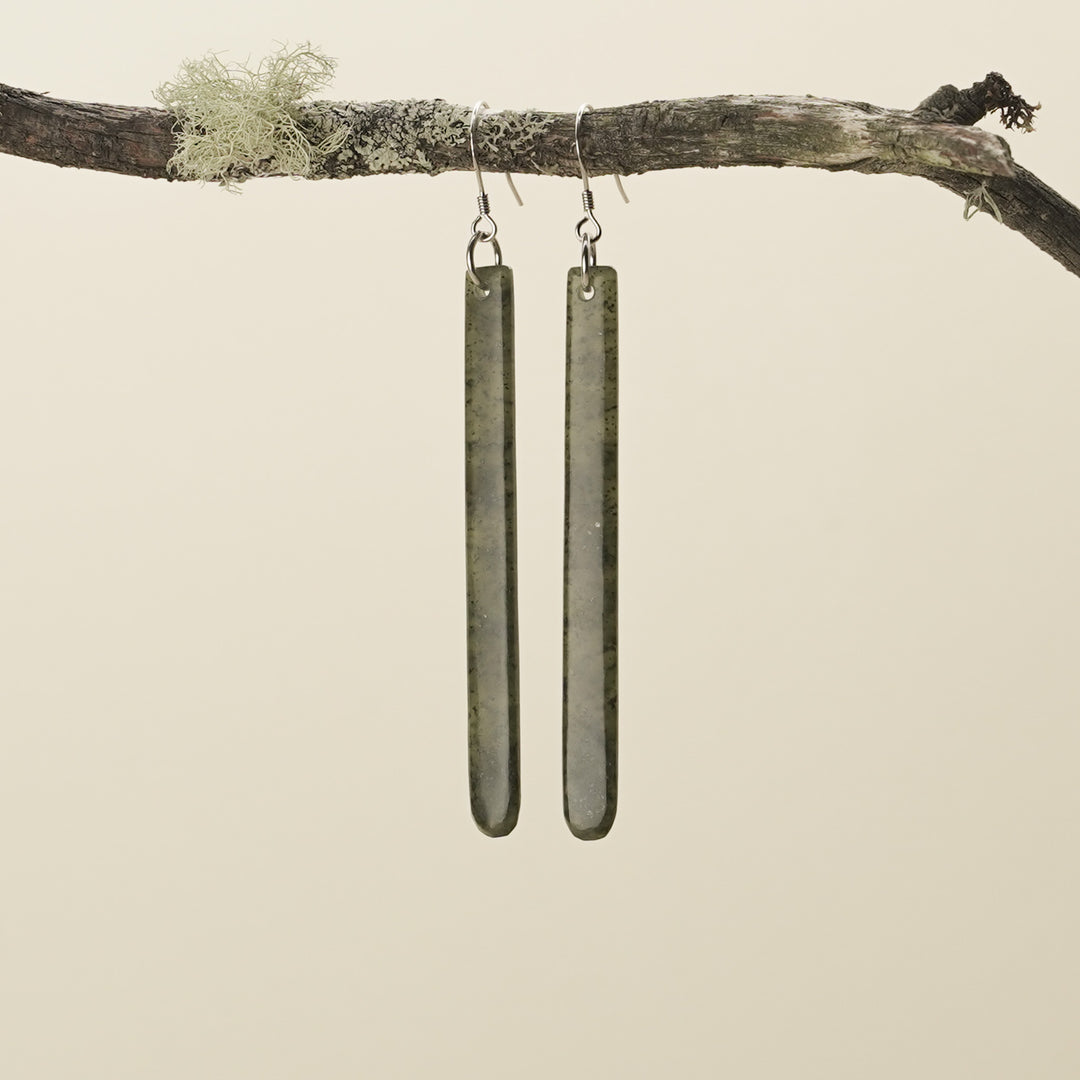 Large Roimata Kahurangi Pounamu Earrings
