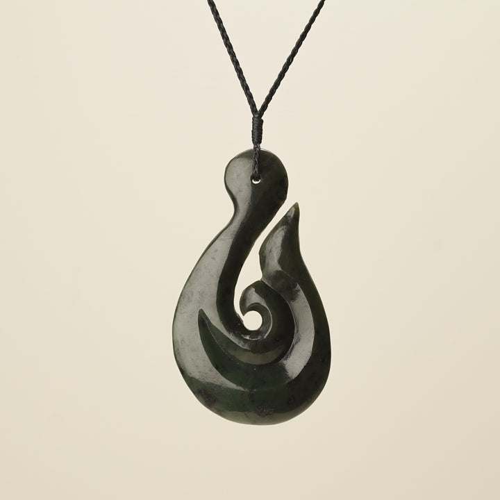 Hei Matau Whale's Tail Extra Large Pendant