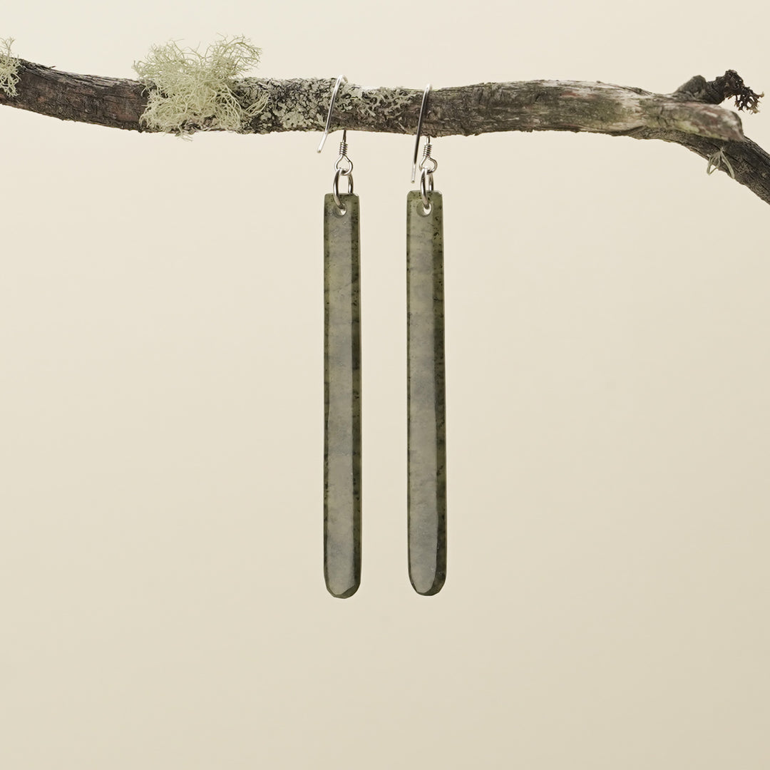 Large Roimata Kahurangi Pounamu Earrings