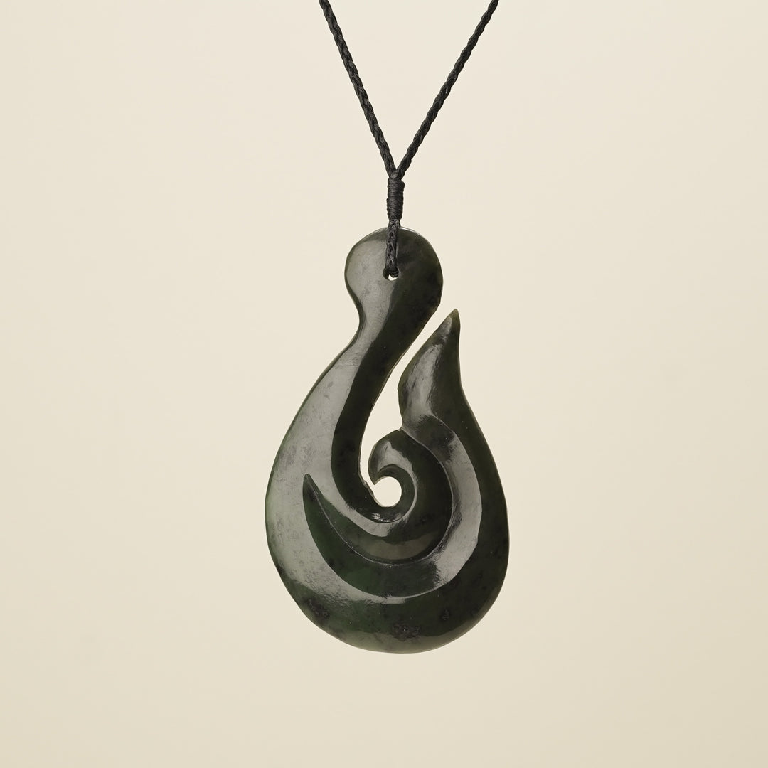 Hei Matau Whale's Tail Extra Large Pendant