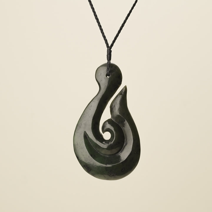 Hei Matau Whale's Tail Extra Large Pendant
