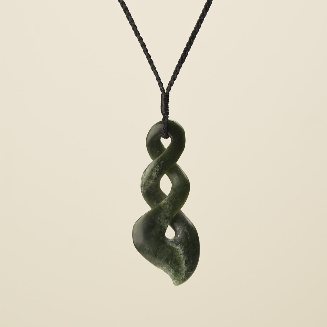 Double Pounamu Pikorua Large Pendant