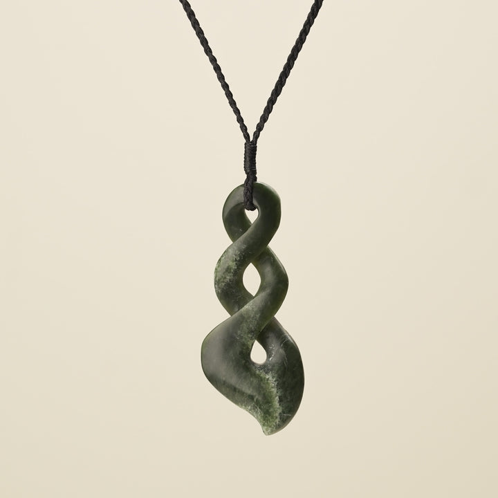 Double Pounamu Pikorua Large Pendant