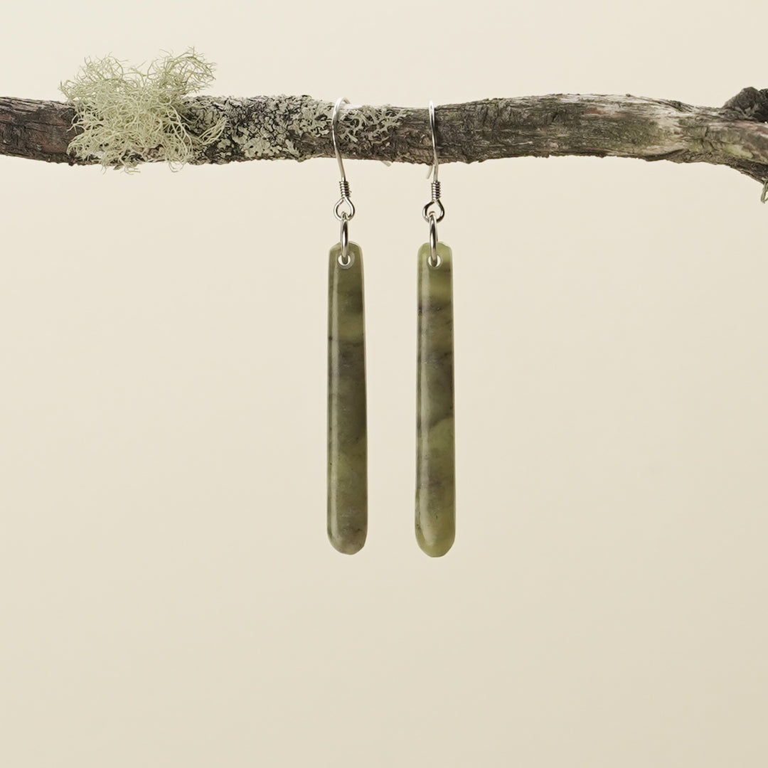 Drop Kahurangi Pounamu Small Medium Earrings 40mm