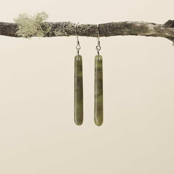 Drop Kahurangi Pounamu Small Medium Earrings 40mm