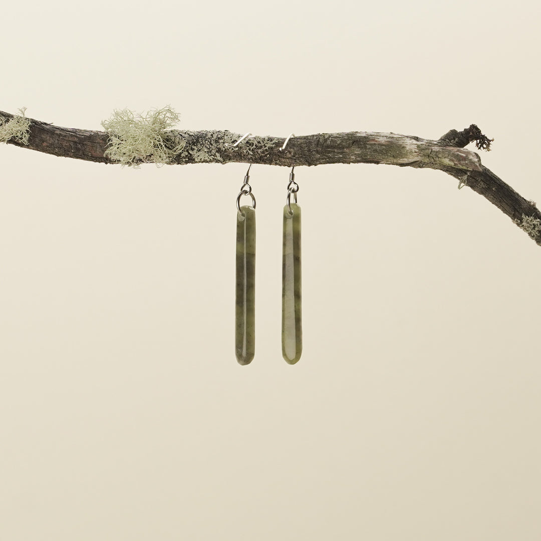 Drop Kahurangi Pounamu Small Medium Earrings 40mm