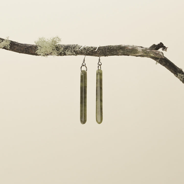 Drop Kahurangi Pounamu Small Medium Earrings 40mm