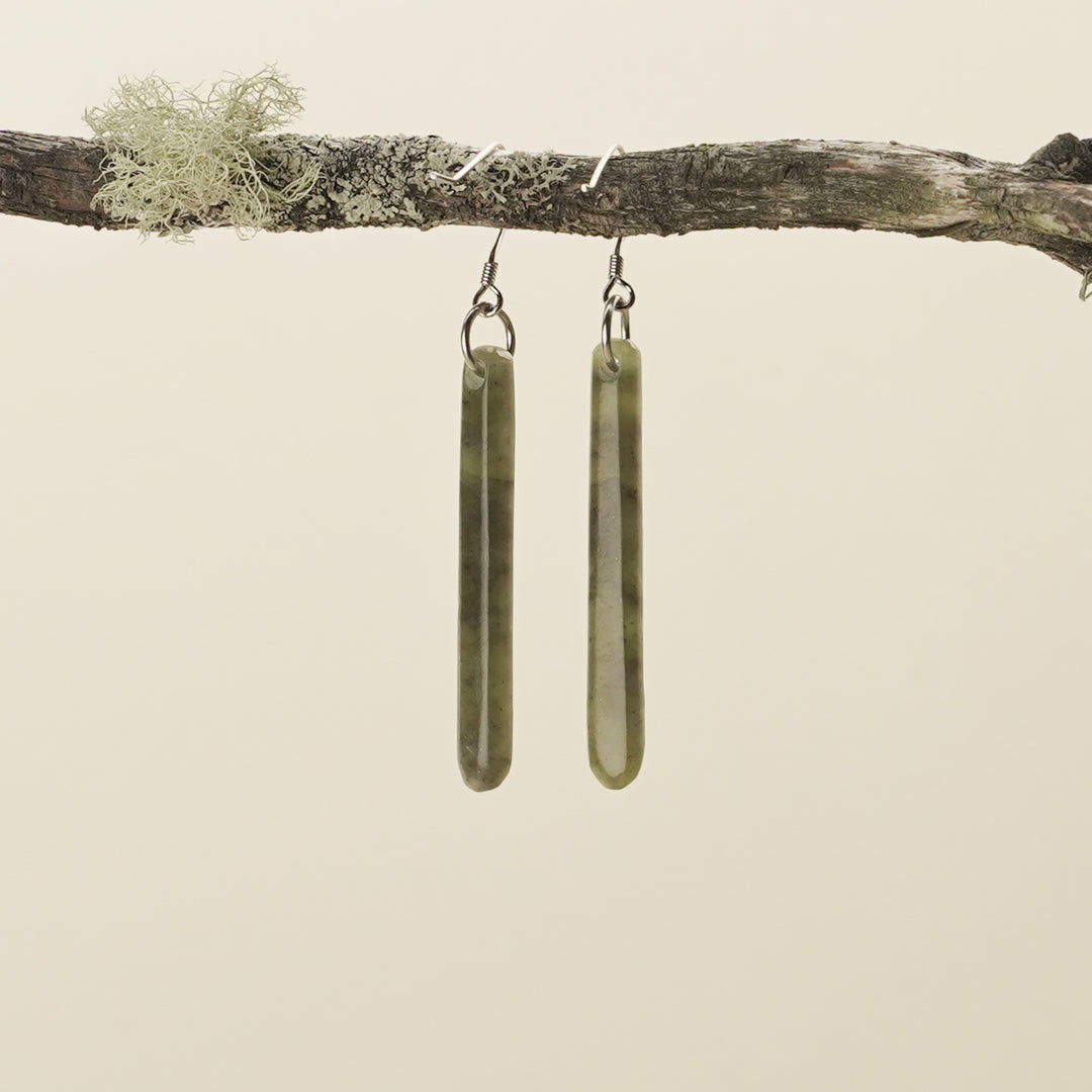 Drop Kahurangi Pounamu Small Medium Earrings 40mm
