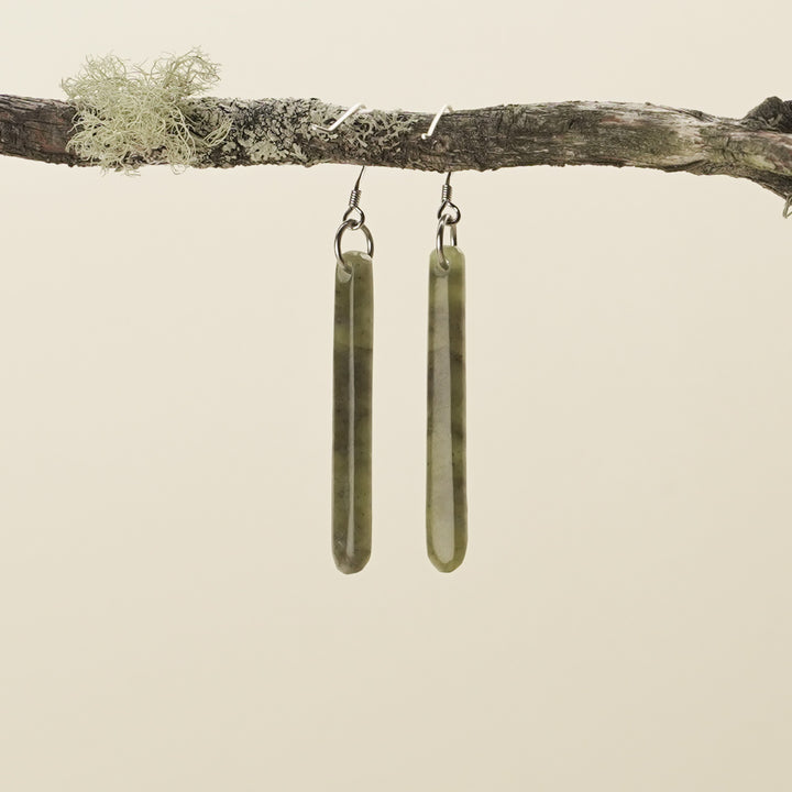 Drop Kahurangi Pounamu Small Medium Earrings 40mm