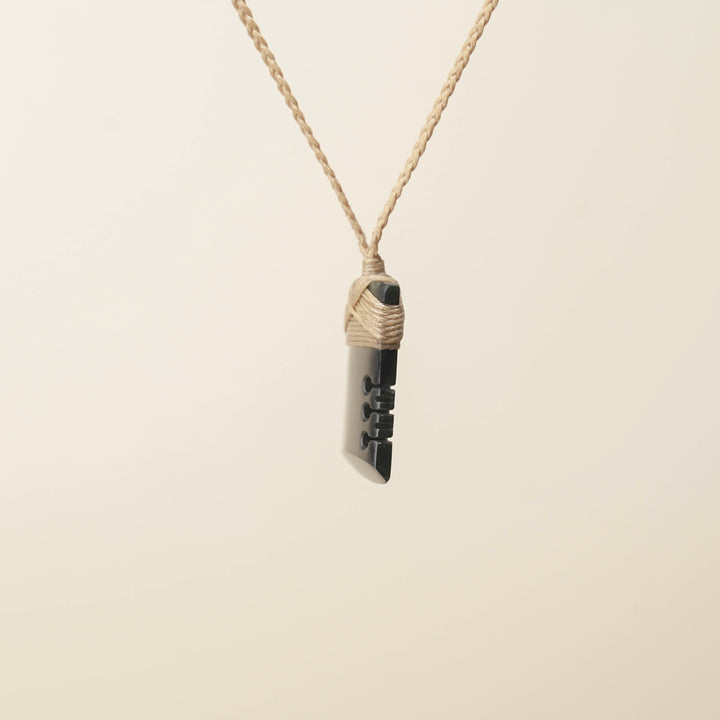 Notched Toki Kawakawa Small Pounamu Pendant