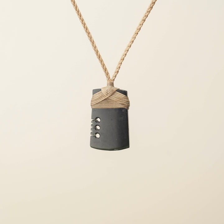 Notched Toki Kawakawa Small Pounamu Pendant