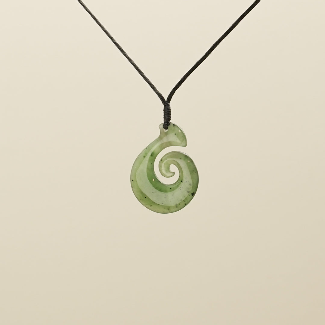 Koru Small Greenstone Pendant