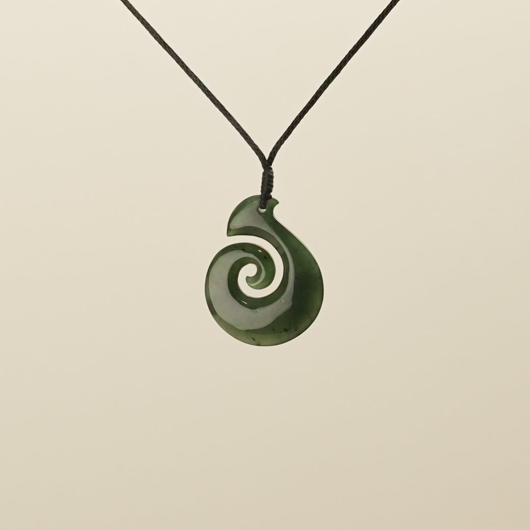 Koru Small Greenstone Pendant